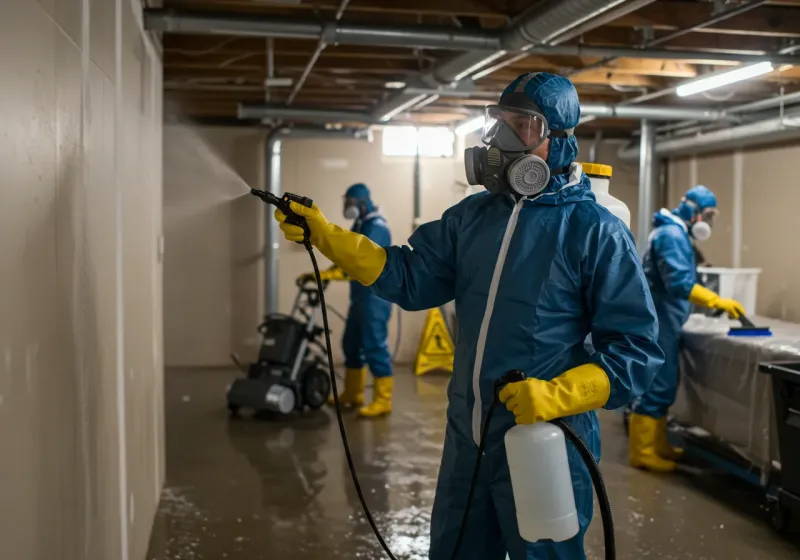 Basement Sanitization and Antimicrobial Treatment process in Benzie County, MI